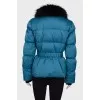 Cropped blue down jacket