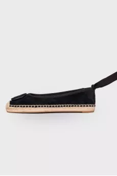 Minnie Black Suede Espadrilles