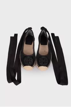 Minnie Black Suede Espadrilles
