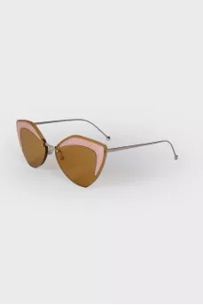Yellow glasses with pink accents