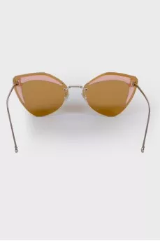 Yellow glasses with pink accents