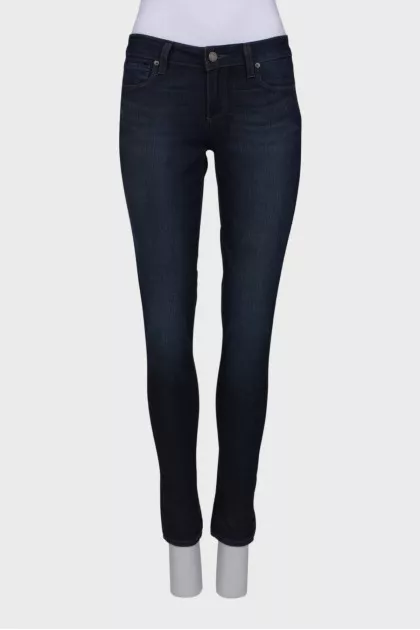 Blue straight fit jeans