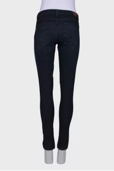 Blue straight fit jeans