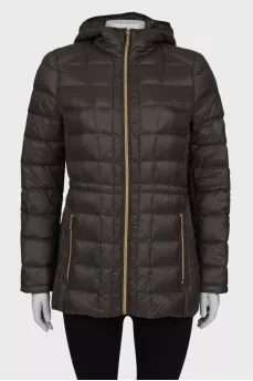 Green hooded jacket