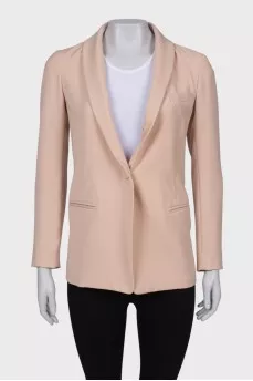 Pale pink button-down blazer