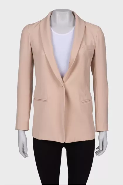 Pale pink button-down blazer