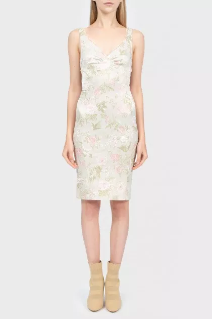 Beige slip dress
