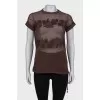 Translucent brown T-shirt
