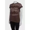 Translucent brown T-shirt
