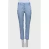 Blue printed trousers