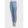 Blue printed trousers