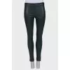 Green leather trousers