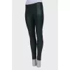 Green leather trousers