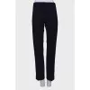 Navy blue trousers with stripes