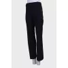Navy blue trousers with stripes