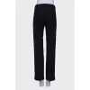 Navy blue trousers with stripes