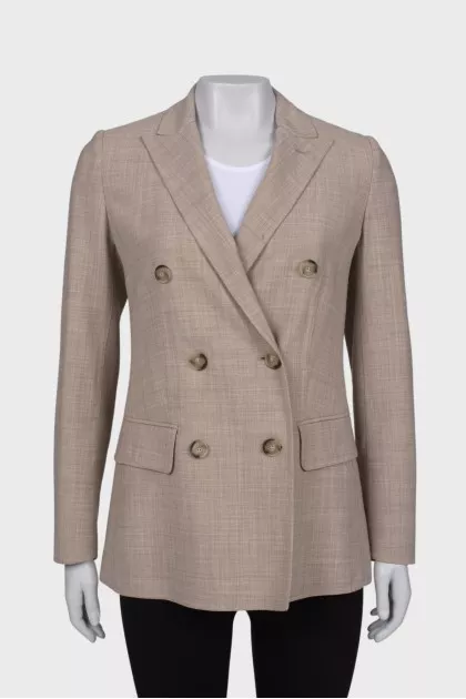 Double-breasted wool jacket