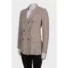 Double-breasted wool jacket