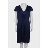 Silk blue dress