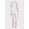 Striped silk suit