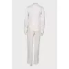 Striped silk suit