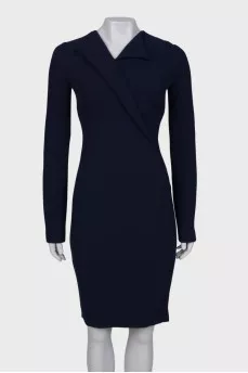 Dress with asymmetrical zipper