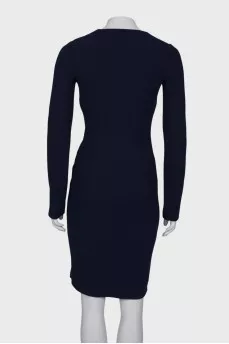 Dress with asymmetrical zipper