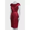 Red sparkly sheath dress