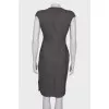 Sheath dress with decorative zipper