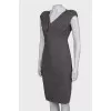 Sheath dress with decorative zipper