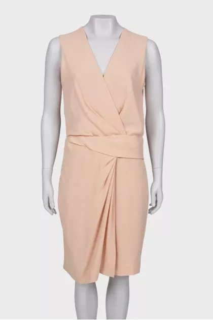 Beige wrap dress