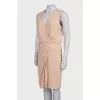Beige wrap dress