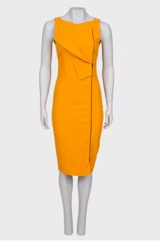 Dress with zip slit