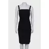 Black draped dress