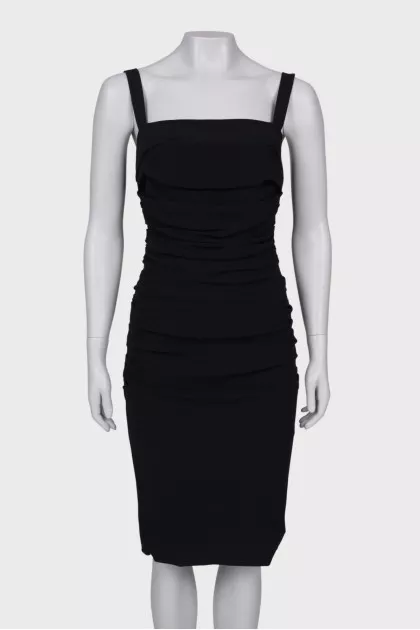 Black draped dress