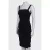 Black draped dress
