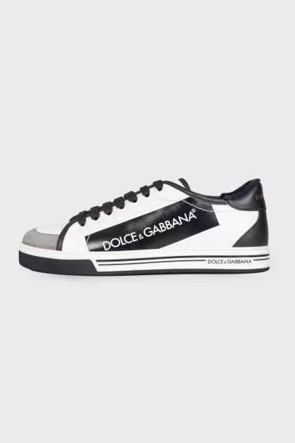 Men's black and white sneakers