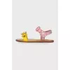Pink and yellow rhinestone sandals with tag