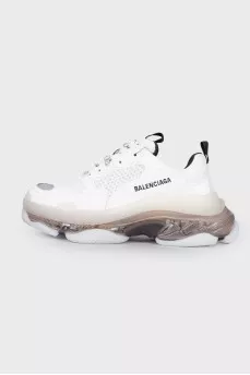 White sneakers with mesh