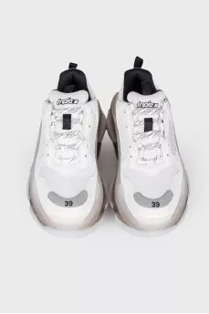 White sneakers with mesh
