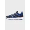 Men's blue sneakers with mesh
