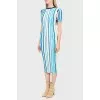White-navy-blue striped dress