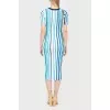 White-navy-blue striped dress