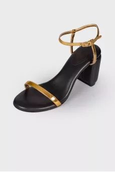 Black and Gold Sandals