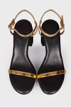 Black and Gold Sandals