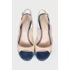 Two tone heeled sandals