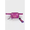 Purple bag with rubber logo
