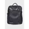 Men's leather backpack