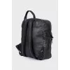 Men's leather backpack