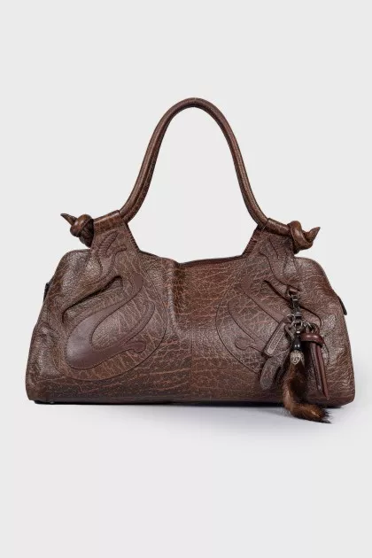 Brown bag with keychain